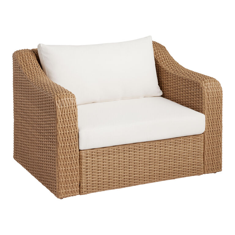 San Marcos Oversized All Weather Wicker Outdoor Armchair image number 1