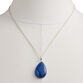 Antique Silver And Semiprecious Lapis Pendant Necklace image number 2