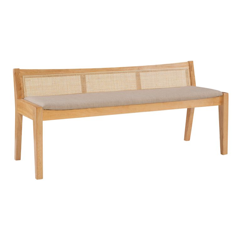 Abacos Rattan Cane Bench image number 1