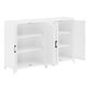 Rayna White Faux Rattan 2 Piece Media Stand image number 3