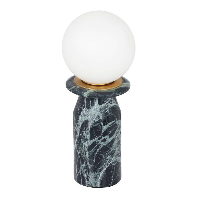 Oceana Frosted Glass Globe and Marble LED Accent Lamp image number 3