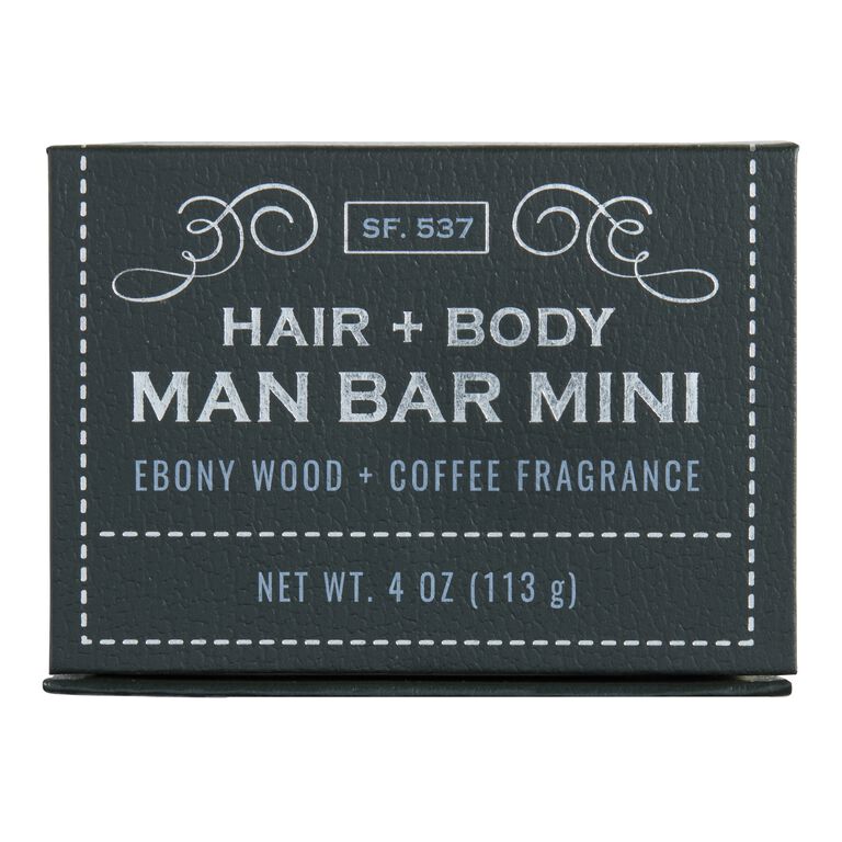 SF Soap Co. Ebony Wood & Coffee Mini Man Bar Soap image number 1