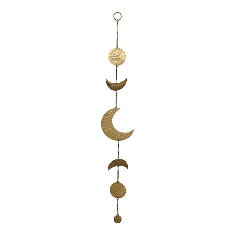 Gold Metal Moon Phases Hanging Decor image number 1