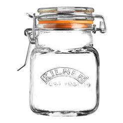 Kilner Square Glass Clip Top Spice Jar 12 Pack