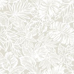 Batik Tropical Leaf Peel And Stick Wallpaper
