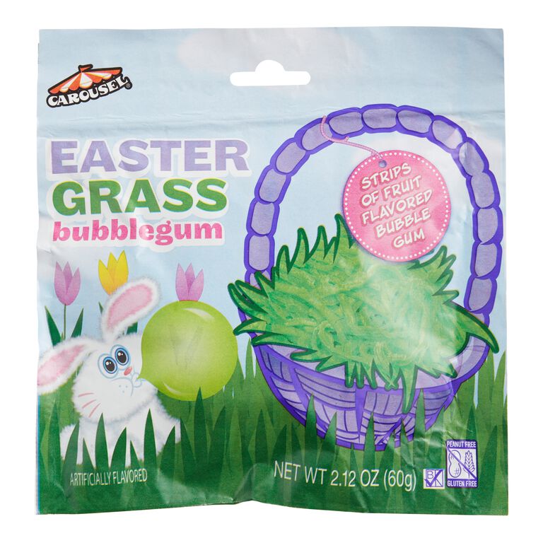 Easter Grass Bubble Gum Pouch Set Of 6 image number 1
