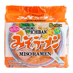 Sapporo Ichiban Miso Ramen Noodle Soup 5 Pack