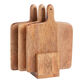 Burnt Mango Wood 3 Piece Cutting Board Set with Stand image number 0