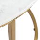 Milan Round White Marble and Metal Coffee Table image number 3