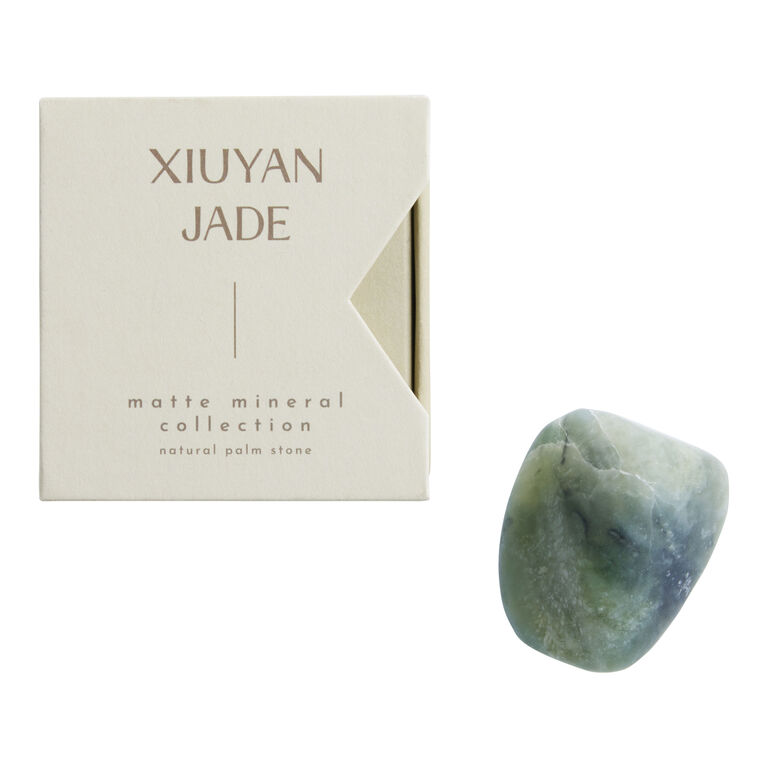 GeoCentral Xiuyan Jade Natural Crystal Palm Stone image number 1