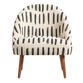 Noemi Charcoal Gray And Ivory Dash Print Chair image number 2