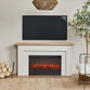 Sleetham Light Gray Wood Electric Fireplace Mantel image number 1
