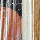 Multicolor Abstract Shapes Bamboo Beaded Curtain image number 1