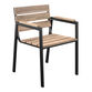 Kiev Slatted Wood and Metal Outdoor Dining Collection image number 1