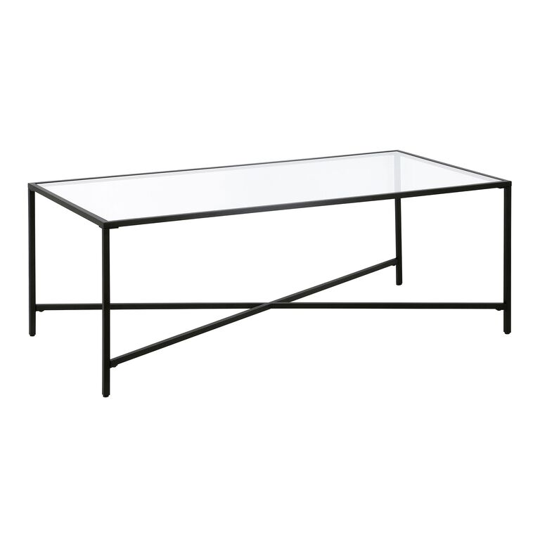 Mille Metal and Glass Top Coffee Table image number 1