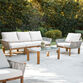 Zurich Rope and Acacia Wood 4 Piece Outdoor Furniture Set image number 1