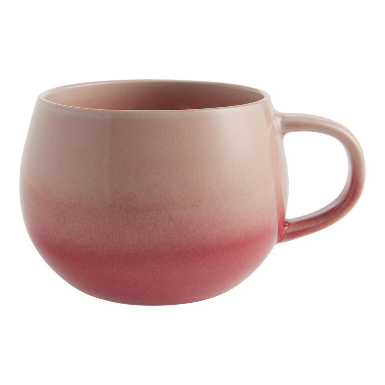 Oversized Muted Ombre Reactive Glaze Ceramic Mug image number 1