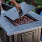 Calama Square Faux Concrete and Steel Gas Fire Pit Table image number 4