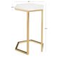 Margaux White Marble And Gold Metal Laptop Table image number 3