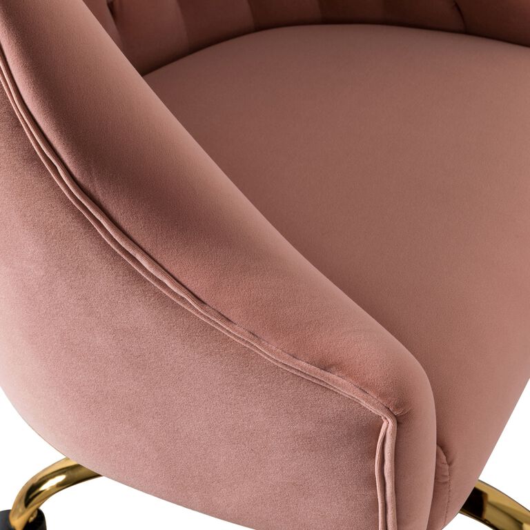 Nanette Velvet Tufted Upholstered Office Chair image number 6