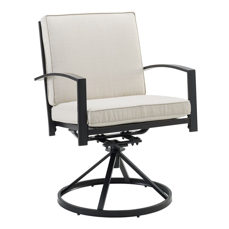 Araceli Bronze Outdoor Swivel Dining Chair Set of 2 image number 1