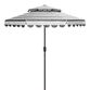 Striped Double Top Scalloped 9 Ft Tilting Patio Umbrella image number 0