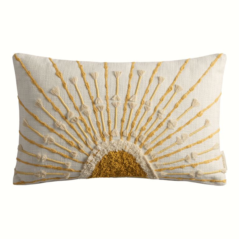 Tufted Embellished Sunrise Lumbar Pillow image number 1