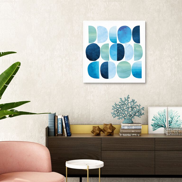 Codes Blue by Nikki Chu Framed Canvas Wall Art image number 4