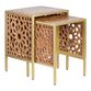 Fredson Carved Wood and Gold Nesting Tables 2 Piece Set image number 0