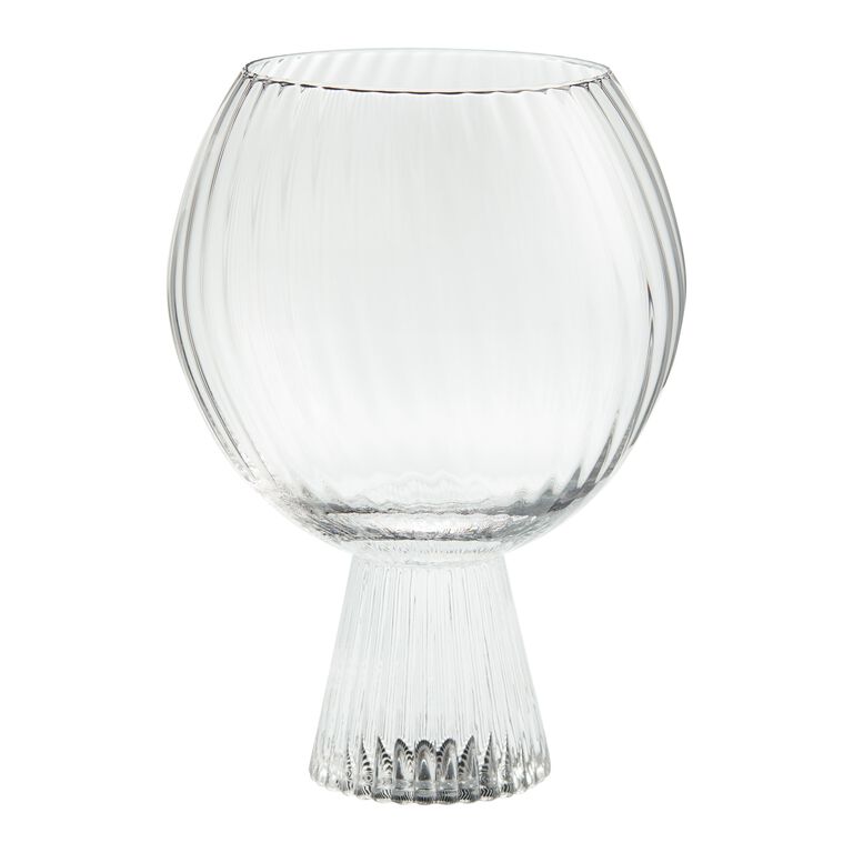 Daphne Ribbed Glass Goblet image number 1