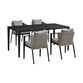Lamia Black Metal and All Weather 5 Piece Outdoor Dining Set image number 0