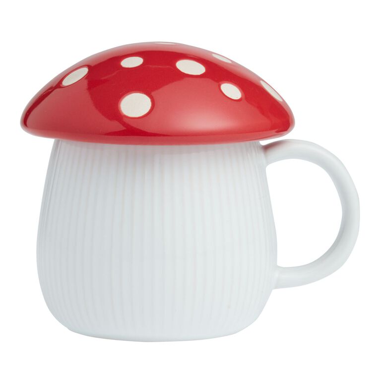 Mushroom Lidded Ceramic Mug image number 1
