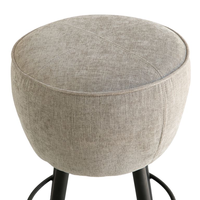 Sonoma Round Taupe Backless Upholstered Counter Stool image number 2