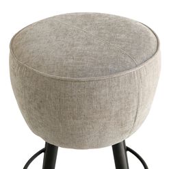 Sonoma Round Taupe Backless Upholstered Counter Stool