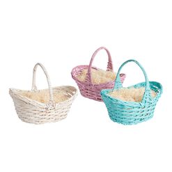 Woven Spring Gift Basket Kit With Handle