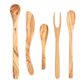 Olive Wood Charcuterie and Cheese Serving Utensils 5 Pack image number 0
