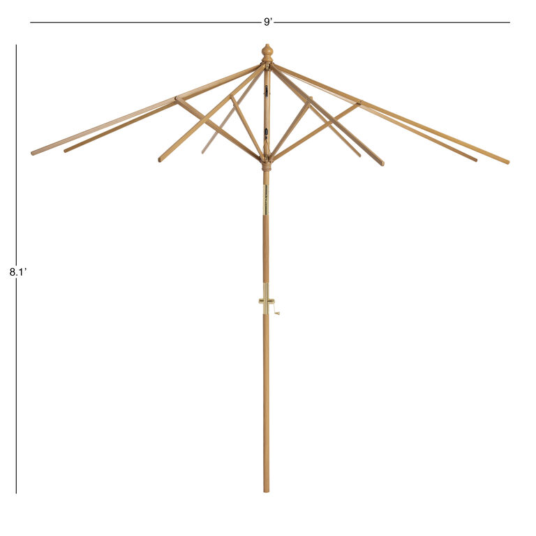 Wood Crank Lift Tilting 9 Ft Patio Umbrella Frame and Pole image number 6