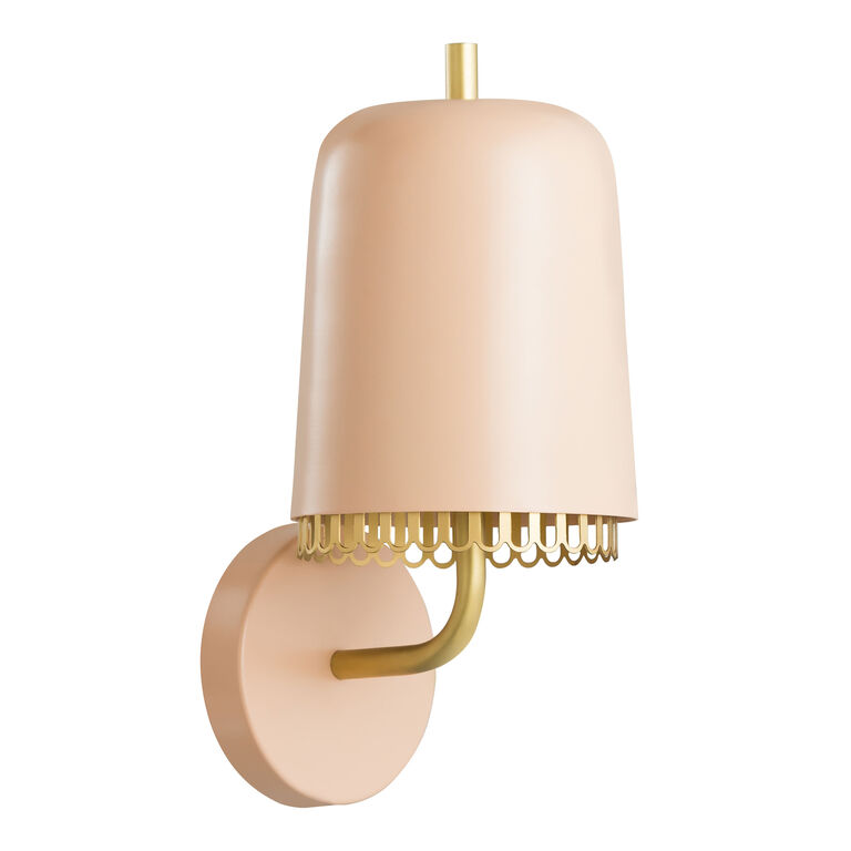Kuli Pink And Gold Metal Wall Sconce image number 1
