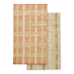 Spruce Plaid Jute and Cotton Area Rug