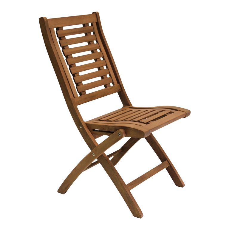 Danner Eucalyptus Wood Folding Outdoor Dining Chair Set of 2 image number 1