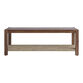 Lincoln Wood and Jute Glass Top Coffee Table with Shelf image number 2