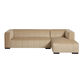 Cambrie Wheat Velvet Right Facing Sectional Sofa image number 2