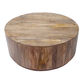 Timea Round Mango Wood Block Coffee Table image number 2