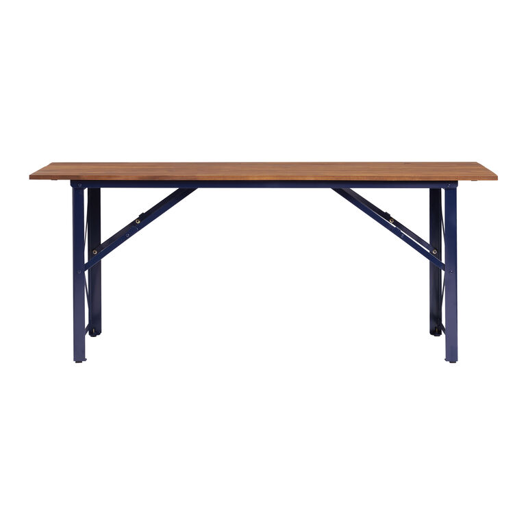 Beer Garden Wood and Metal Folding Outdoor Dining Table image number 3