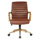 Armstrong Faux Leather and Gold Upholstered Office Chair image number 1