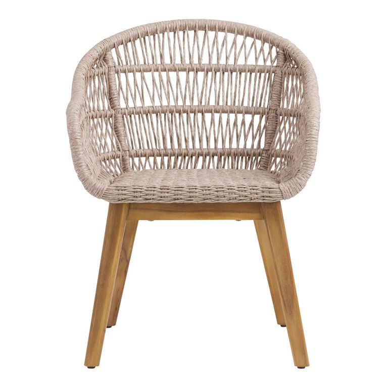 Savoca All Weather Wicker Outdoor Dining Armchair image number 3