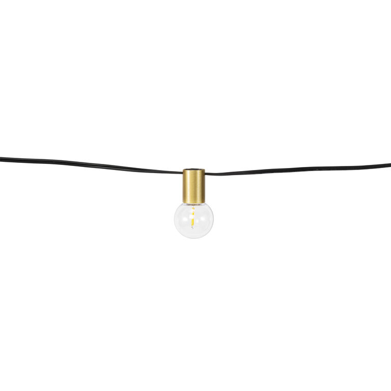 Gold Bistro Indoor Outdoor LED 25 Bulb String Lights image number 3