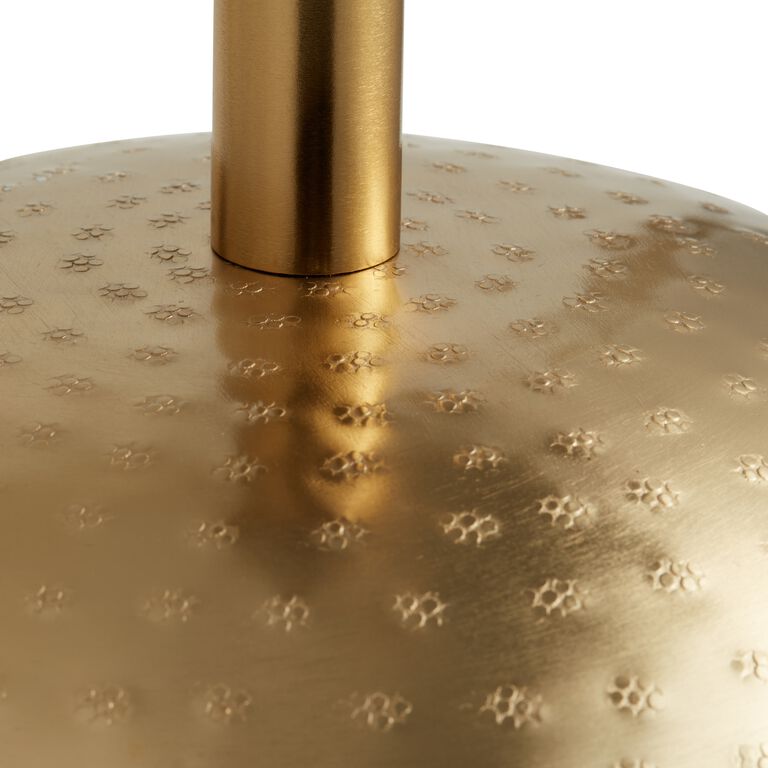 Mavis Hammered Gold Metal Sphere Table Lamp Base image number 4