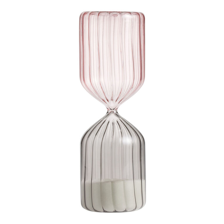 Colored Glass Hourglass Timer Decor image number 1