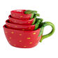 Hand Painted Ceramic Strawberry Figural Measuring Cups image number 0